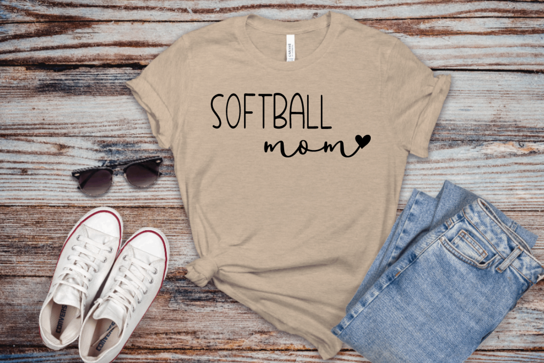 Softball Mom Heart