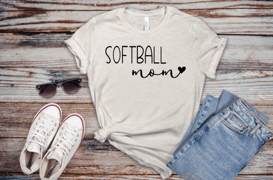 Softball Mom Heart