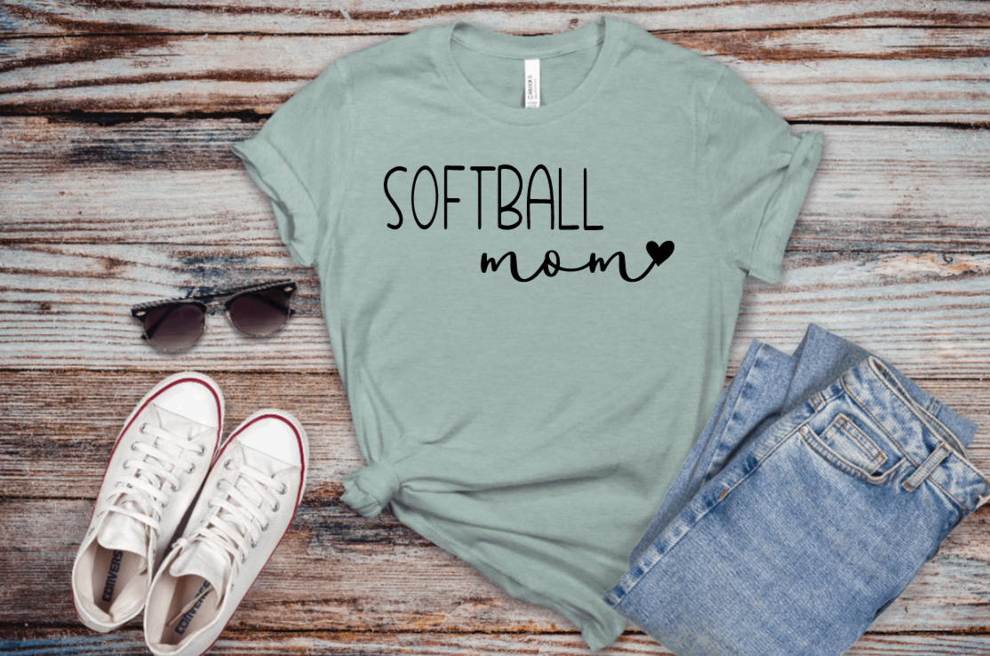 Softball Mom Heart