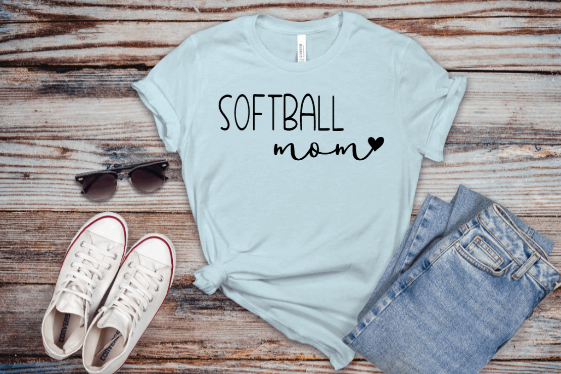 Softball Mom Heart