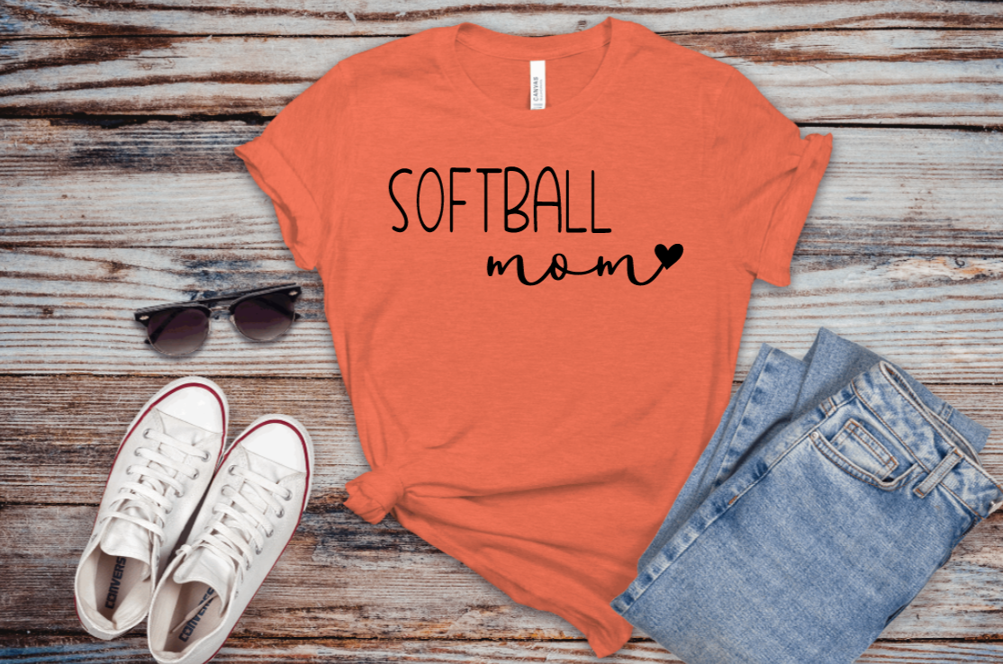 Softball Mom Heart