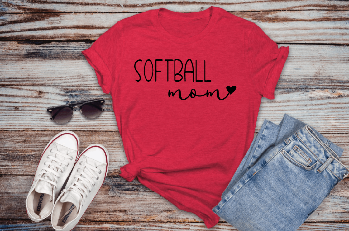 Softball Mom Heart