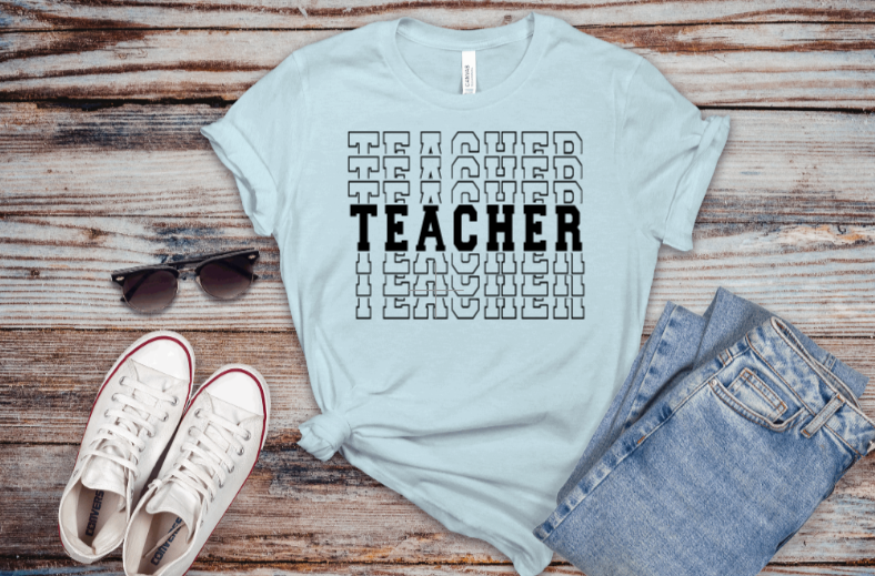 Teacher Stacked Letters