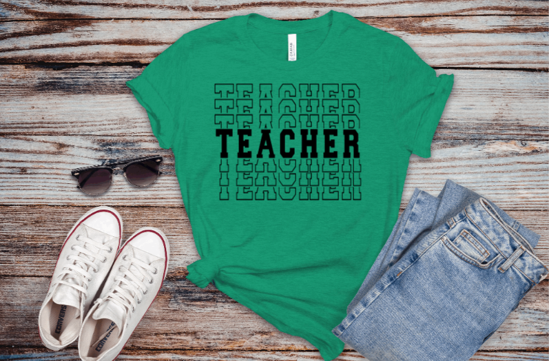 Teacher Stacked Letters