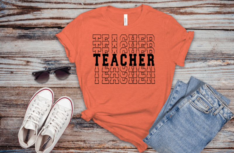 Teacher Stacked Letters