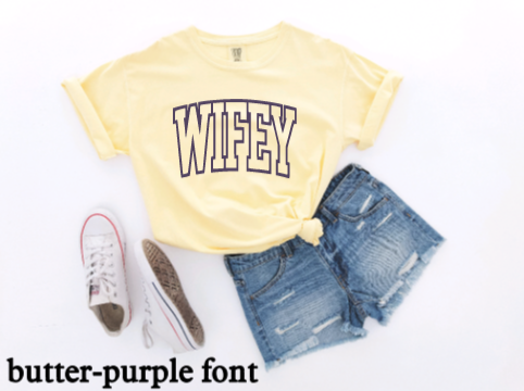 WIFEY Arch Puff Print T-shirt