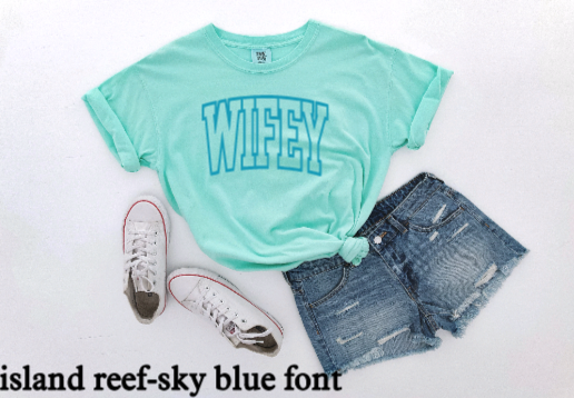 WIFEY Arch Puff Print T-shirt