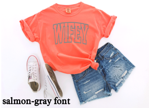 WIFEY Arch Puff Print T-shirt