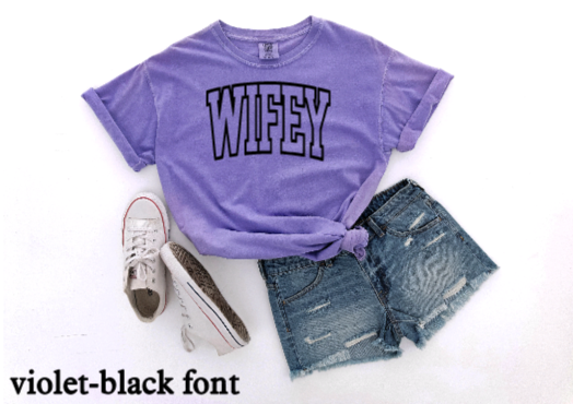 WIFEY Arch Puff Print T-shirt