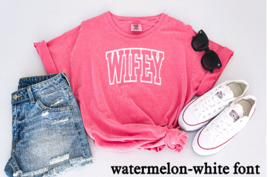 WIFEY Arch Puff Print T-shirt